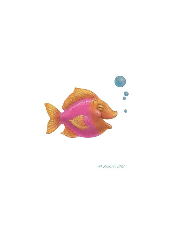Little Fishie Denzill Print Little Fishie Denzill by Sue Ellen Brown