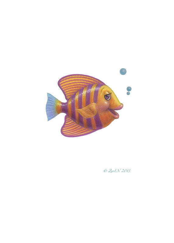 Little Fishie Lill Print Little Fishie Lill by Sue Ellen Brown