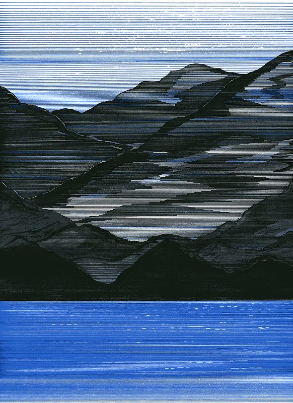 West Coast Blues Study No 1 Drawing West Coast Blues Study No 1 by Lawrie Dignan