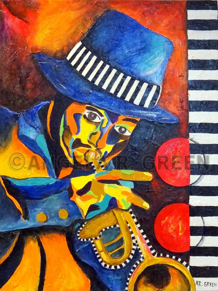 Return to: The Essence of Jazz Acrylic painting Jazz Rhythms II by Angela Green
