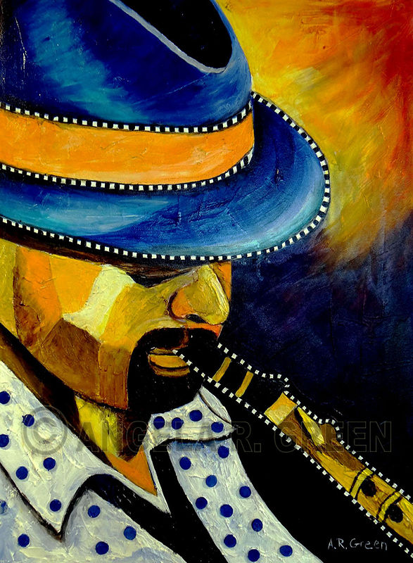 Feelin' Blue Acrylic painting Feelin' Blue by Angela Green