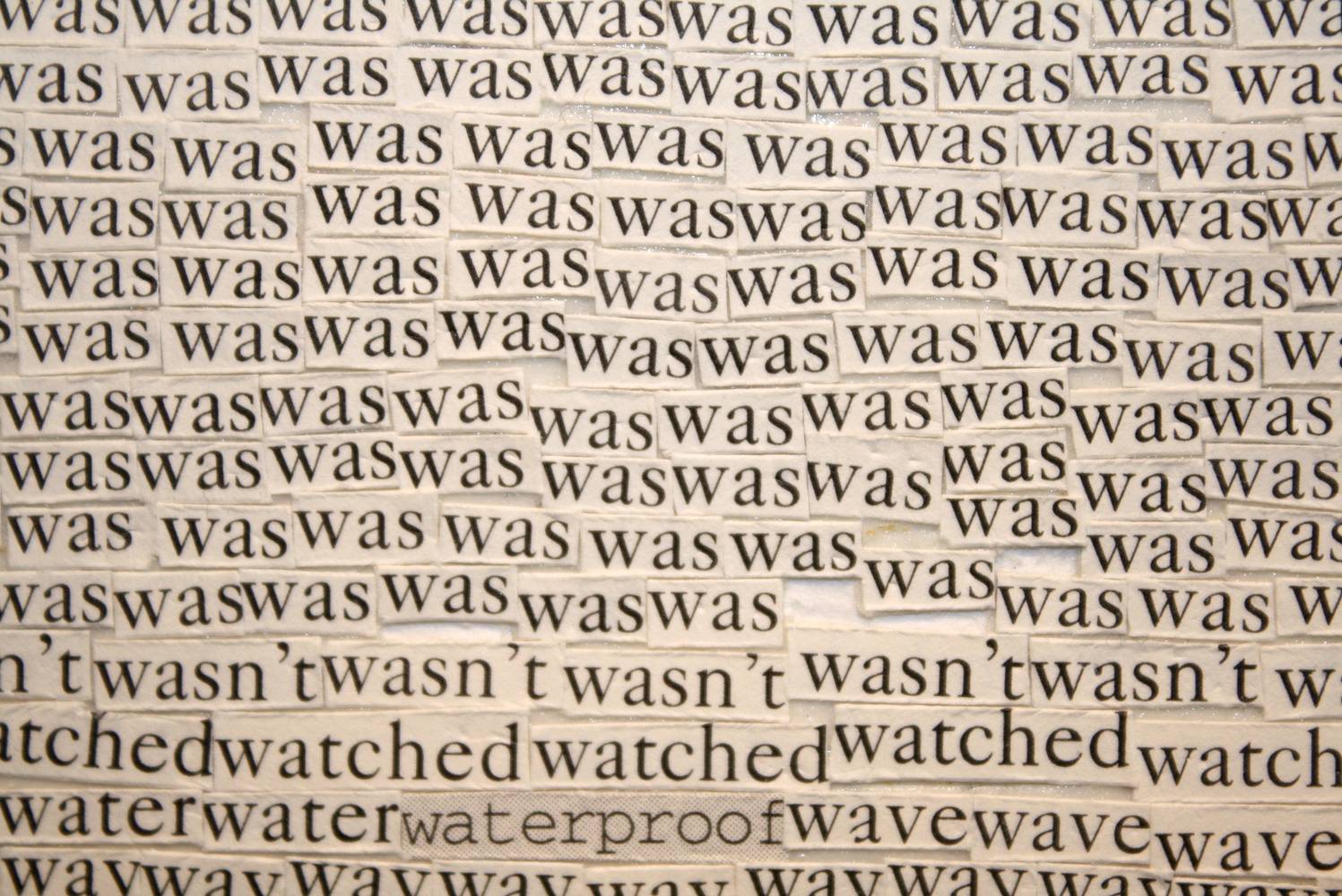 Return to: 2010 - Amended Series Drawing detail of 'was' page( Snicket, Lemony, A Series of Unfortunate Events: A Bad Beginning New York: HarperCollins, 1999.) by Emma Lehto