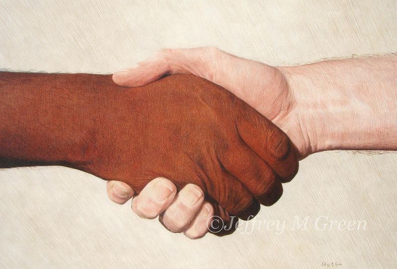 © Jeffrey M Green. Drawing © Jeffrey M Green. "Respect for Others", 15" x 22", colored pencils. by Jeffrey Green