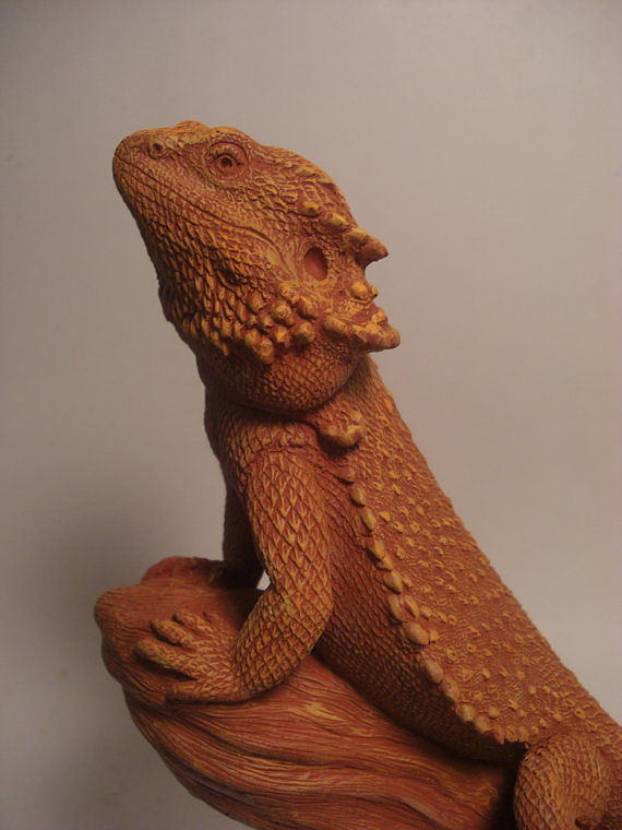 Bearded Dragon sculpture (terra cotta finish) Painting Bearded Dragon sculpture (terra cotta finish) by Jason Shanaman