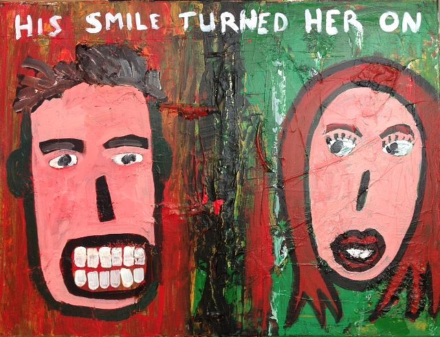 His Smile Turned Her On Acrylic painting His Smile Turned Her On by Bernard Scanlan