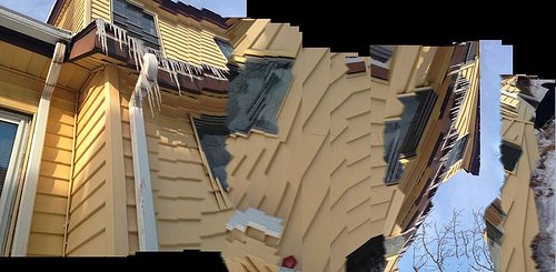 photo-manipulated picture of a house
