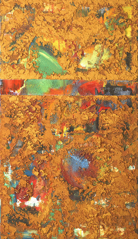 A painting with fox orange tones