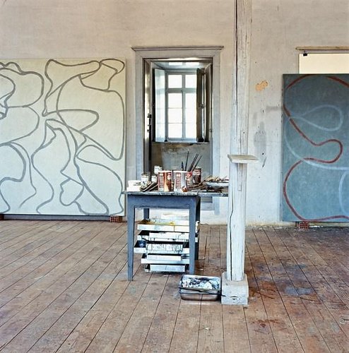 Brice Marden's painting studio.