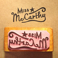 Miss McCarthy Rubber Stamp by Rose Williams