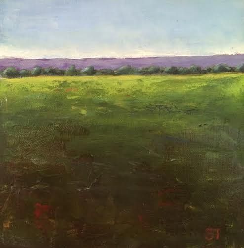Oil painting Purple Mountains- SOLD by Sarah Trundle