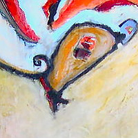 Acrylic painting Early Language by Deborah J Gorman