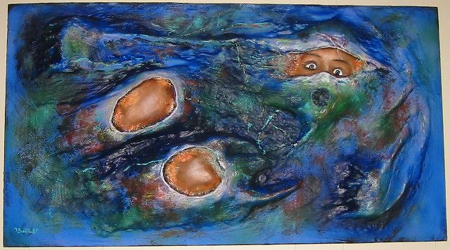 Oil painting Embryonic Breakout #1 by Valerie Buttler