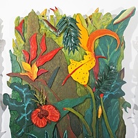 Jungle Fever Triptych Center Panel by Gary Eleinko