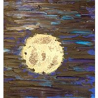 Acrylic painting Super Moon by Jeffrey Newman