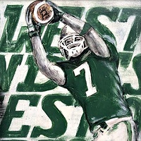 Acrylic painting Weston Dressler by Carly Jaye Smith