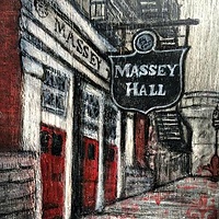 Acrylic painting The Great Massey Hall by Carly Jaye Smith