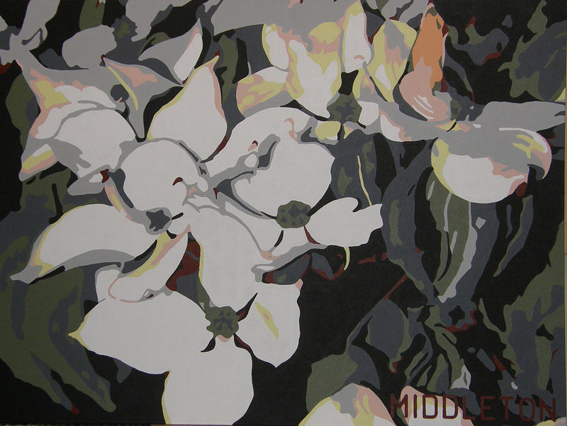 Acrylic painting Dogwood by Stephen Middleton