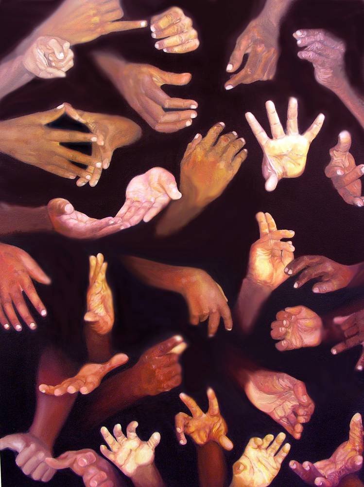 Oil painting Hands by Micky Renders