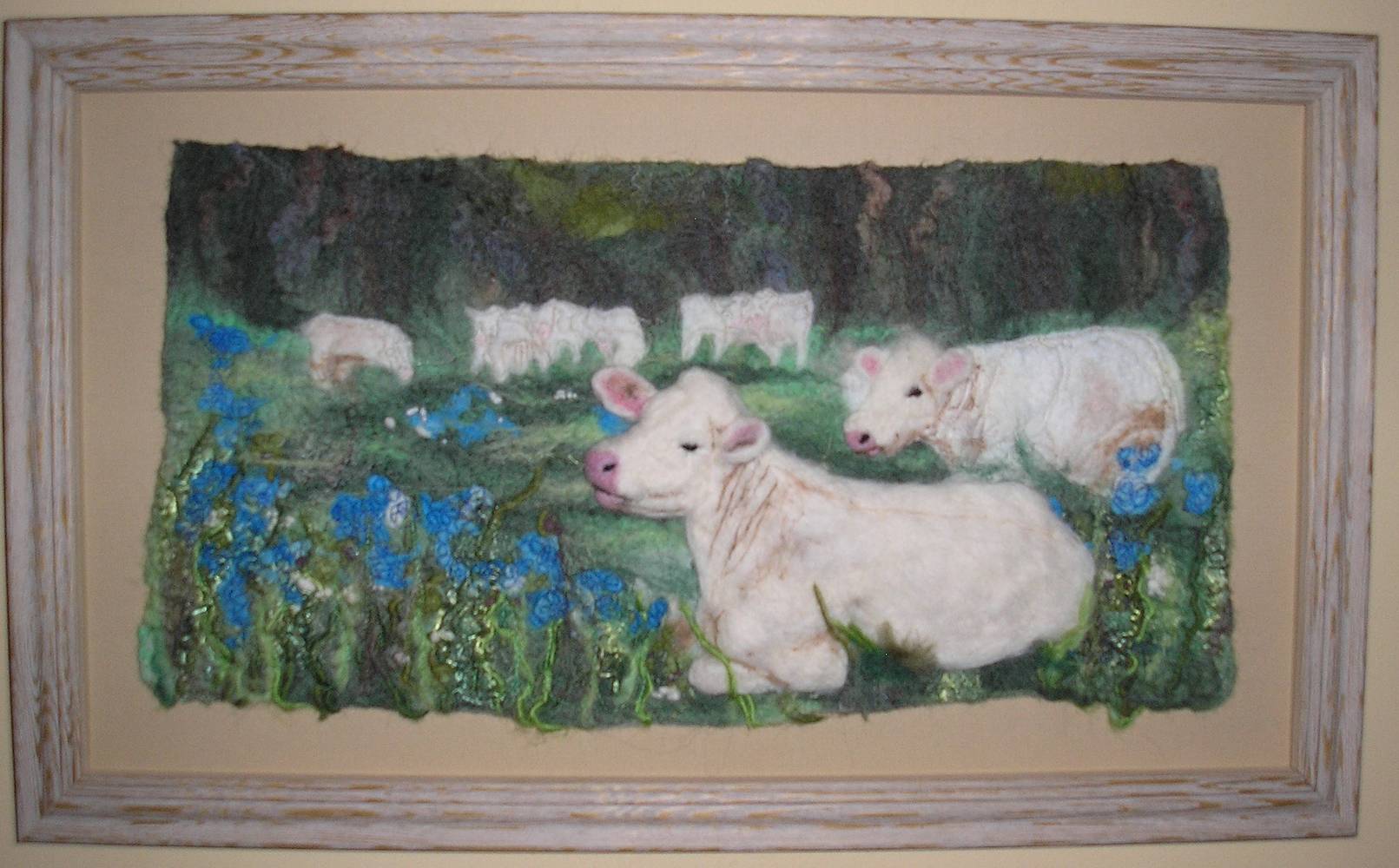 Charolais herd by Valerie Johnson