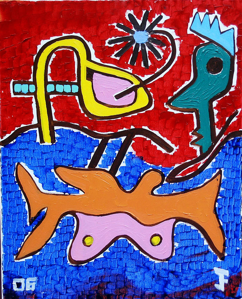 Swimmer 2006 30x24 by Jeffrey Fine