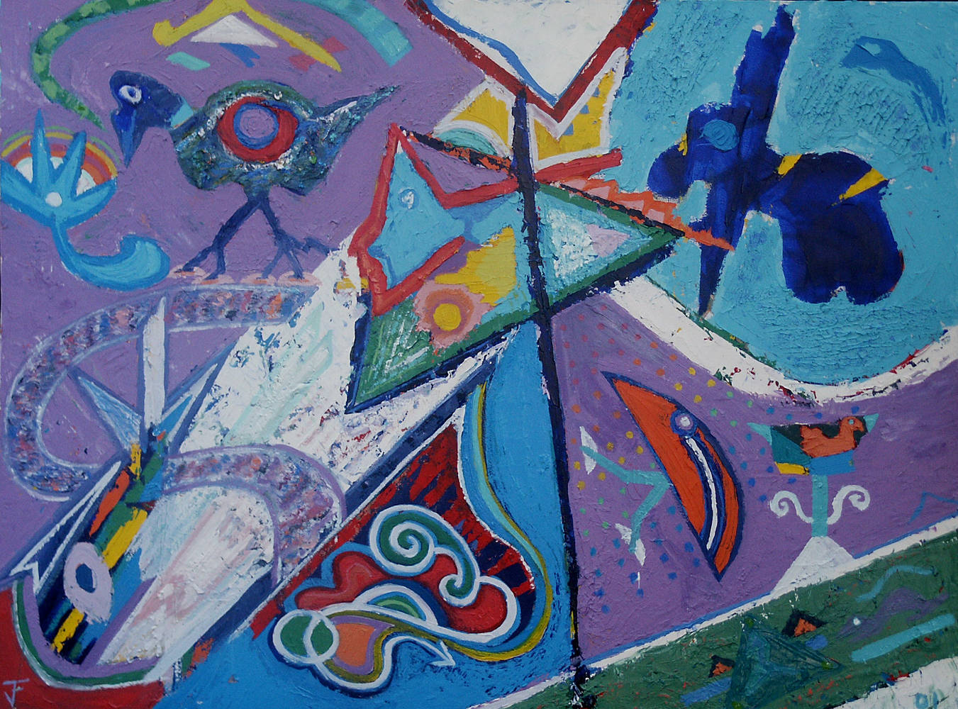 The Evolution of Bug to Bird 2001 30x40 by Jeffrey Fine