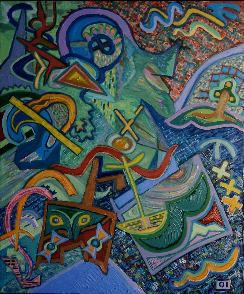 Painting Memphis Tornado 2001 30x24 by Jeffrey Fine