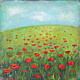 Acrylic painting Spring Poppies by Sally Adams