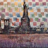 Acrylic painting Big City Lights by Carly Jaye Smith