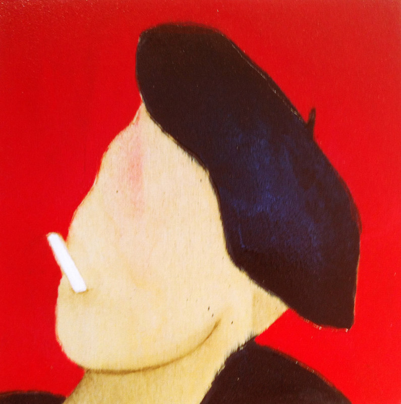 Oil painting She Can&#039;t Draw A Straight Line, 2012 by Edith Dora Rey