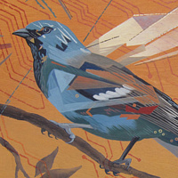 Acrylic painting Automaton #10 by Robert Porazinski