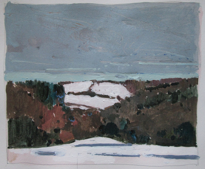 Acrylic painting White Hills by Harry Stooshinoff