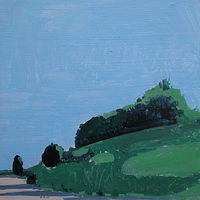 Acrylic painting Tragedy Hill, 6:50 p.m. by Harry Stooshinoff