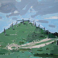 Acrylic painting Paddock, July 17 by Harry Stooshinoff