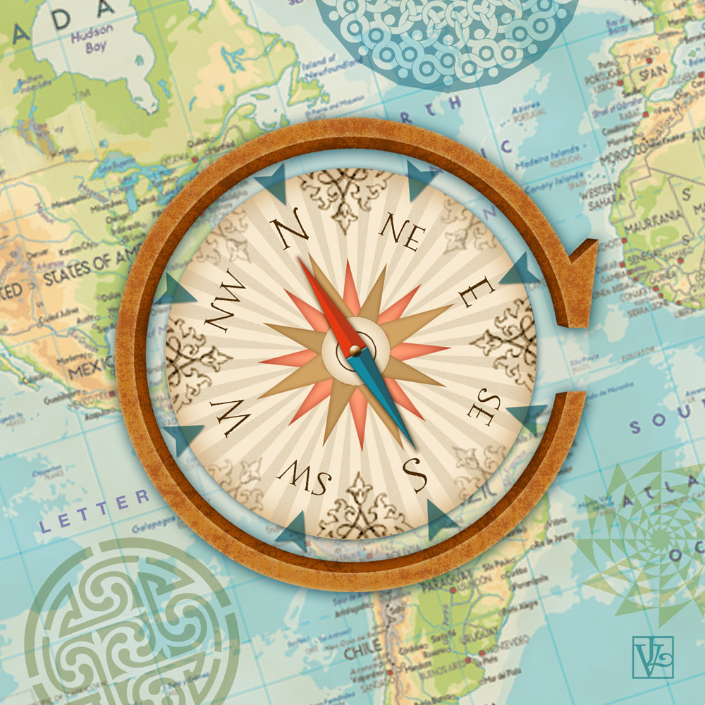The Letter C for Compass by Valerie Lesiak