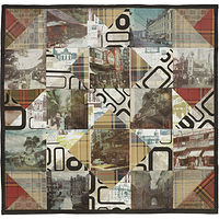 Streetscene Quilt, Four colour lithographs on kozo paper, assorted papers and thread, 60 x 60 cm by Julie Mcintyre