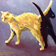 Oil painting Scrappy Cats by Virginia Paternite