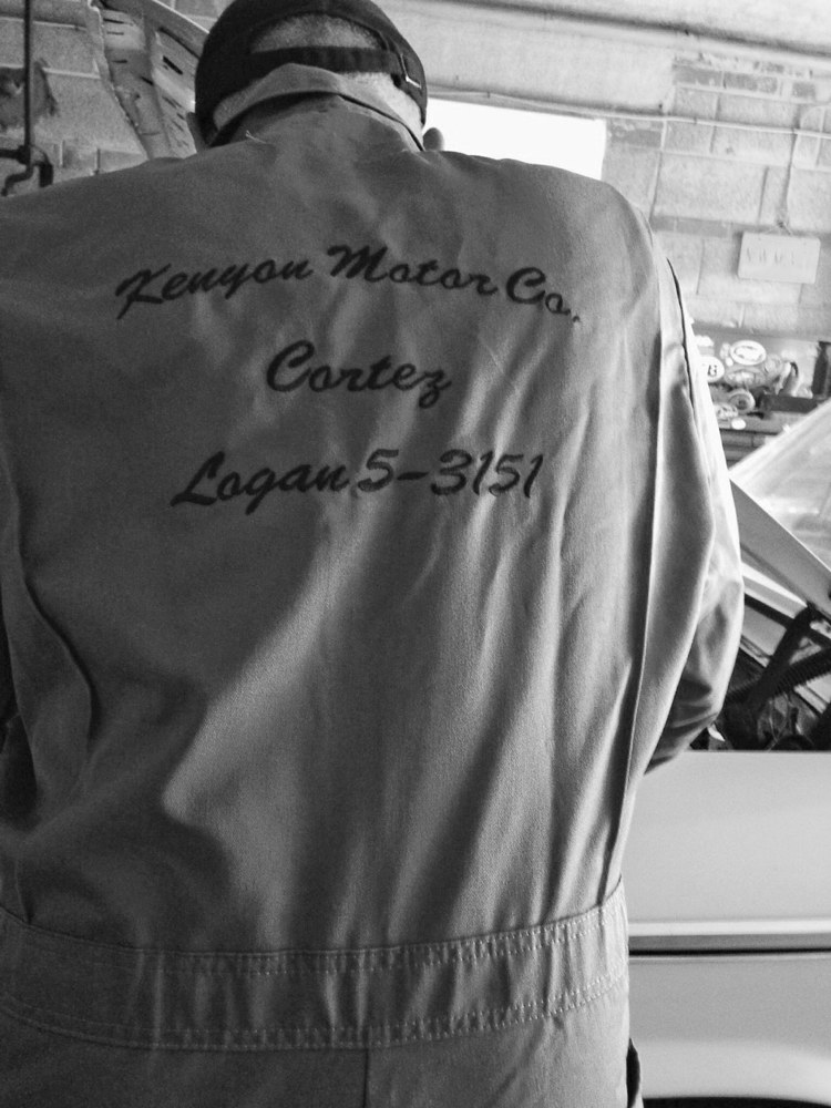 Photography Kenyon Motor Co. coveralls by Tom Kenyon