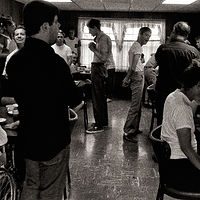 Lunch in the Mens Dormitory, Albuquerque, 1975 by Jim Holbrook