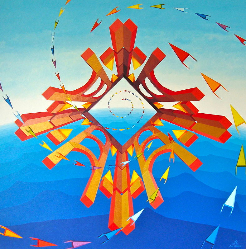 Acrylic painting 19. &quot;Sky Mandala #2&quot;    by Jon Harris