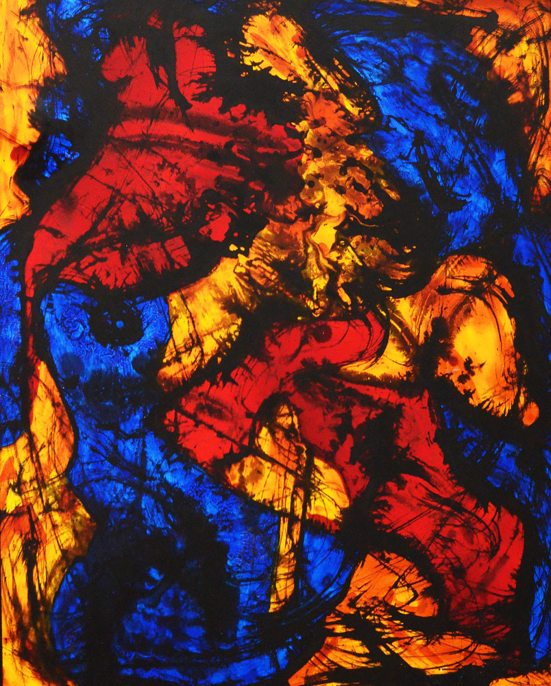 Reverse Glass Painting 15 by Ron Crowcroft