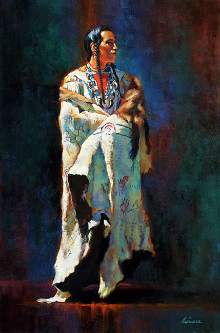 Oil painting Apsaalooké  by Kim Fujiwara