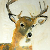 Oil painting Oh, Deer!#5, 2015 by Edith Dora Rey