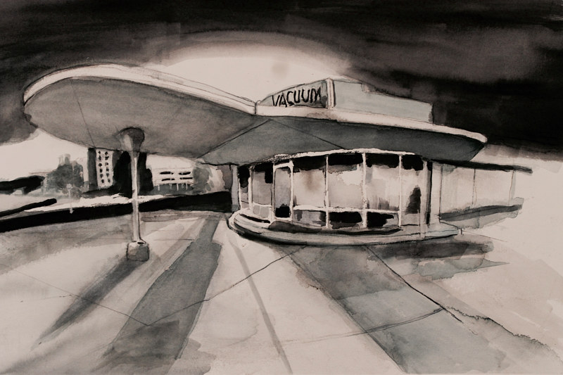 Acrylic painting Vacuum Sales by Steve Latimer