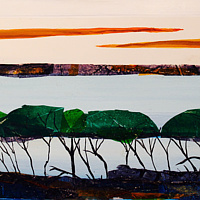 Mixed-media artwork Mangroves by Steve Latimer