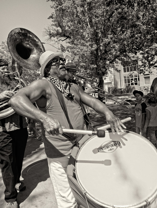 Drummer, Street Fair, Albuquerque, NM, 2013 by Jim Holbrook