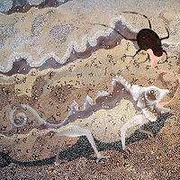 Acrylic painting desert chameleon    by Diana Lynn