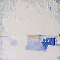 Mixed-media artwork Abstract with Blue by Sarah Trundle
