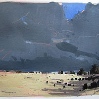 Acrylic painting Opening, April 1 by Harry Stooshinoff