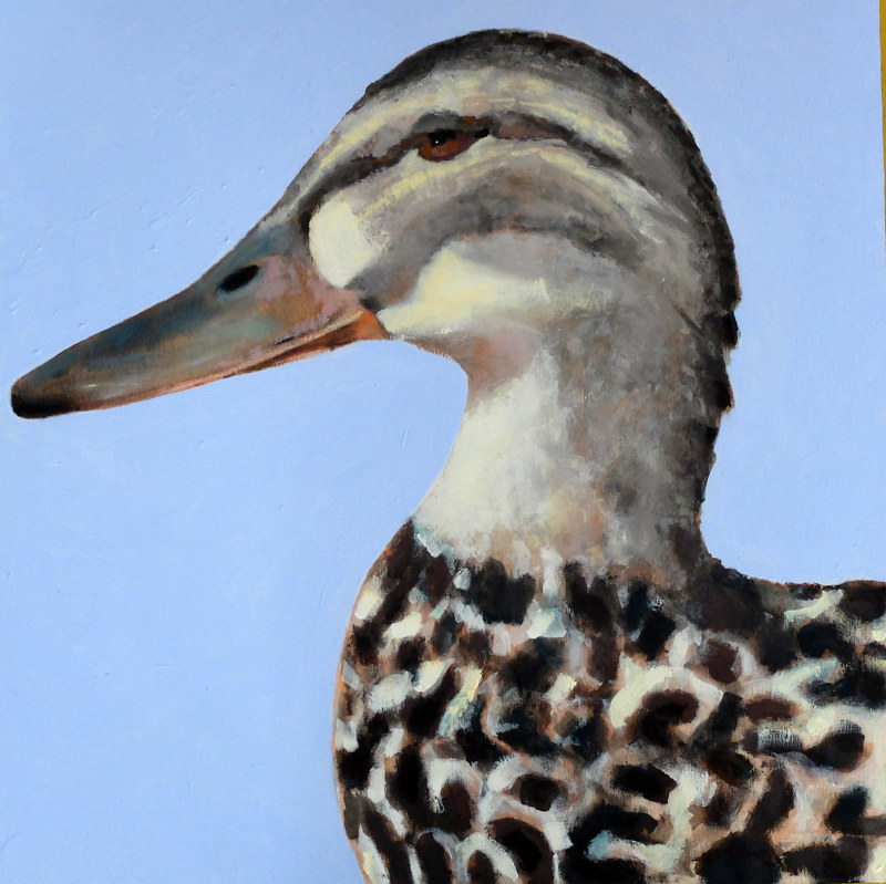Oil painting The Mr. + Mrs : Duck, 2016   by Edith Dora Rey