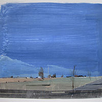 Acrylic painting High Sky, April 9 by Harry Stooshinoff